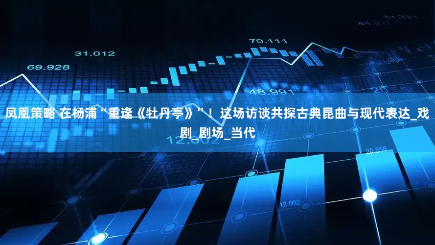 凤凰策略 在杨浦“重逢《牡丹亭》”！这场访谈共探古典昆曲与现代表达_戏剧_剧场_当代